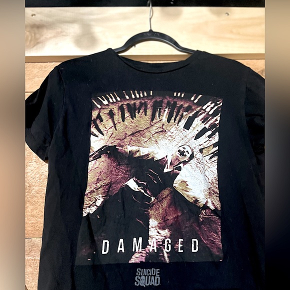 Suicide Squad Joker unisex “Damaged” Harley Quinn DC COMICS Small T shirt Black - Picture 5 of 8